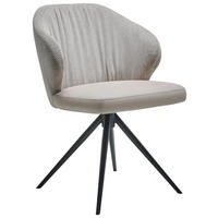 STUHL  in Cord, Lederlook  - Beige/Creme, Design, Textil/Metall (61/84/61cm) - Dieter Knoll