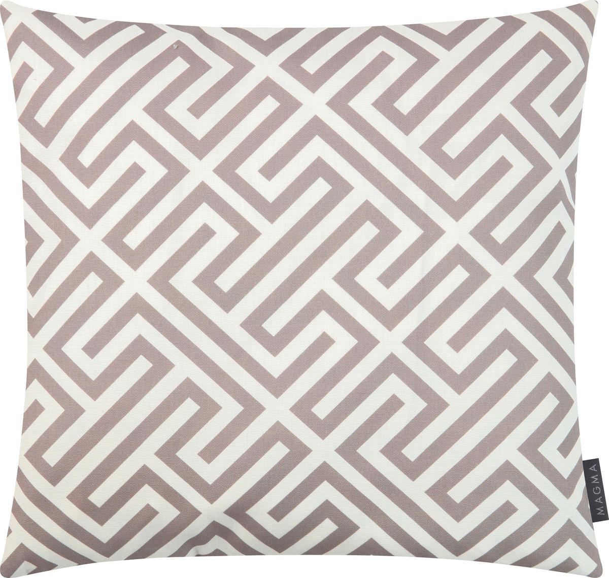 KISSENHÜLLE Kreta 50/50 cm  - Weiss/Cappuccino, Basics, Textil (50/50cm)