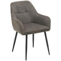 ŽIDLE S PODRUČKAMI, železo, tkaná látka, černá, tmavě šedá - černá/tmavě šedá, Konvenční, kov/textil (58/88/63cm) - MID.YOU