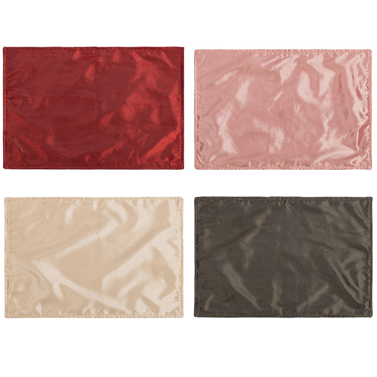 PLATZDECKCHEN Textil Samt Grün, Rosa, Rot, Beige 30/45 cm  - Beige/Rot, LIFESTYLE, Textil (30/45cm) - X-Mas