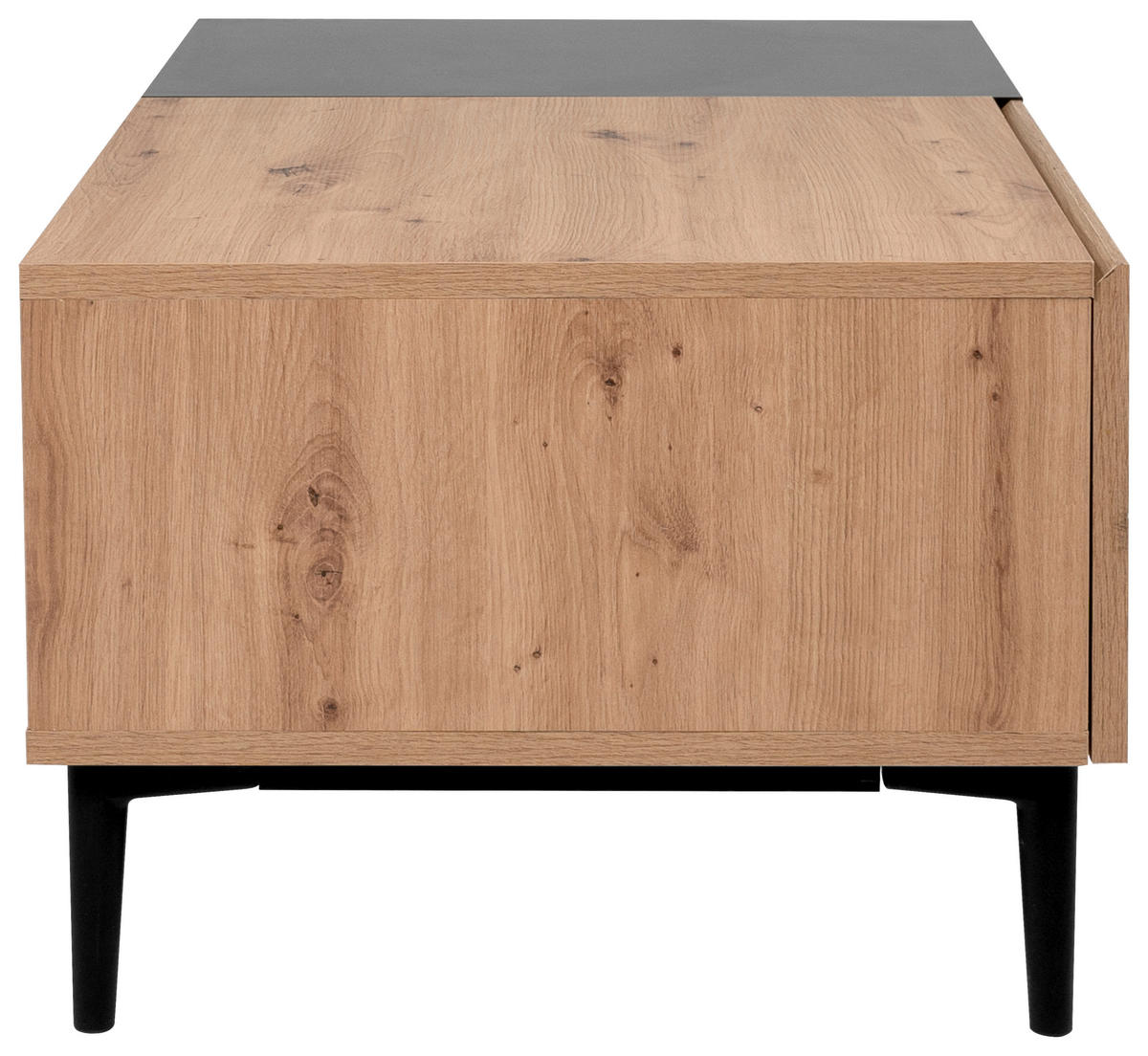 COUCHTISCH Holzwerkstoff 100/55/40 cm  - Eichefarben/Schwarz, Konventionell, Holzwerkstoff/Kunststoff (100/55/40cm) - MID.YOU