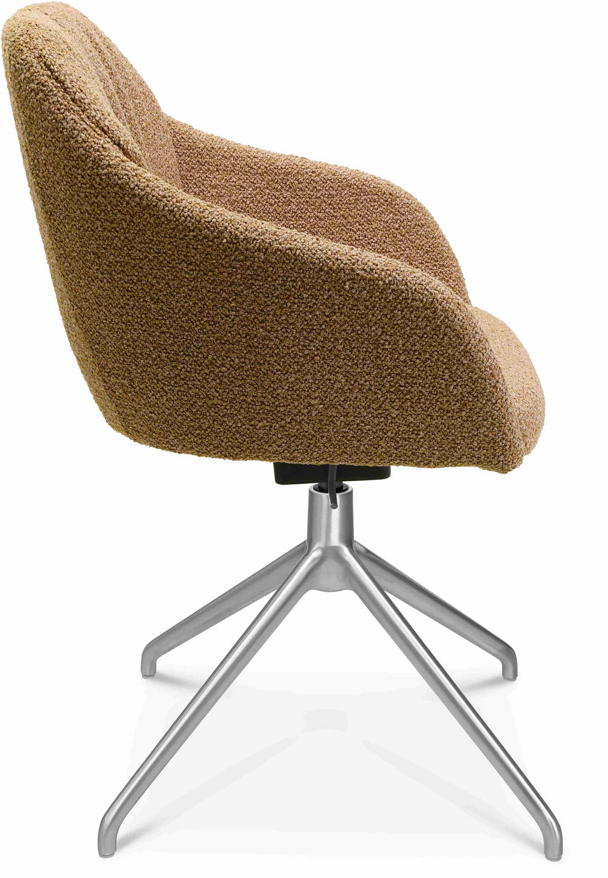 ARMLEHNSTUHL  in Aluminium Flachgewebe  - Alufarben, Design, Textil/Metall (58/81,5-84,5/60cm) - Johann Jakob