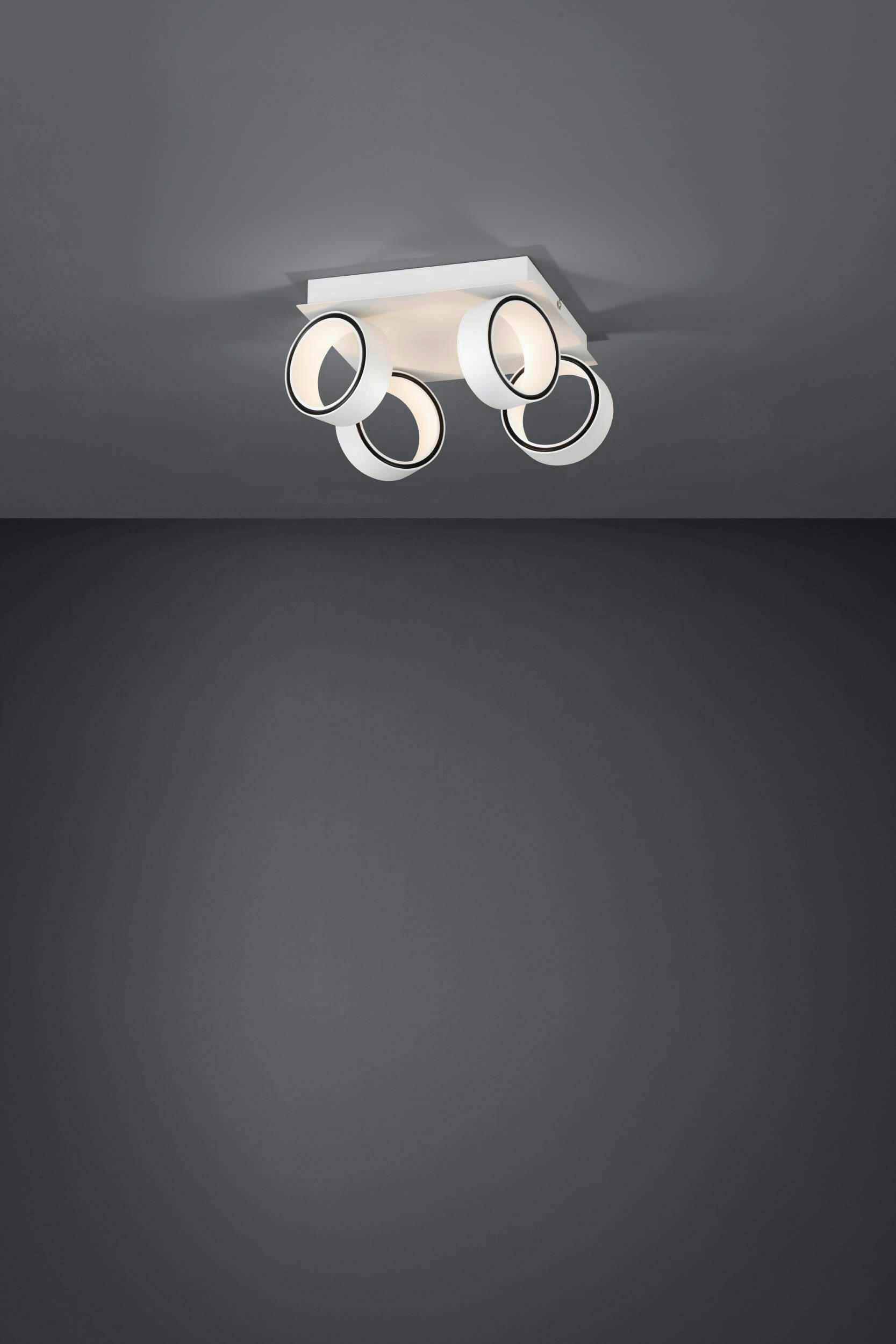 DECKENLEUCHTE 4,6 W    25/25/14,5 cm  - Weiss, Design, Metall (25/25/14,5cm) - Eglo