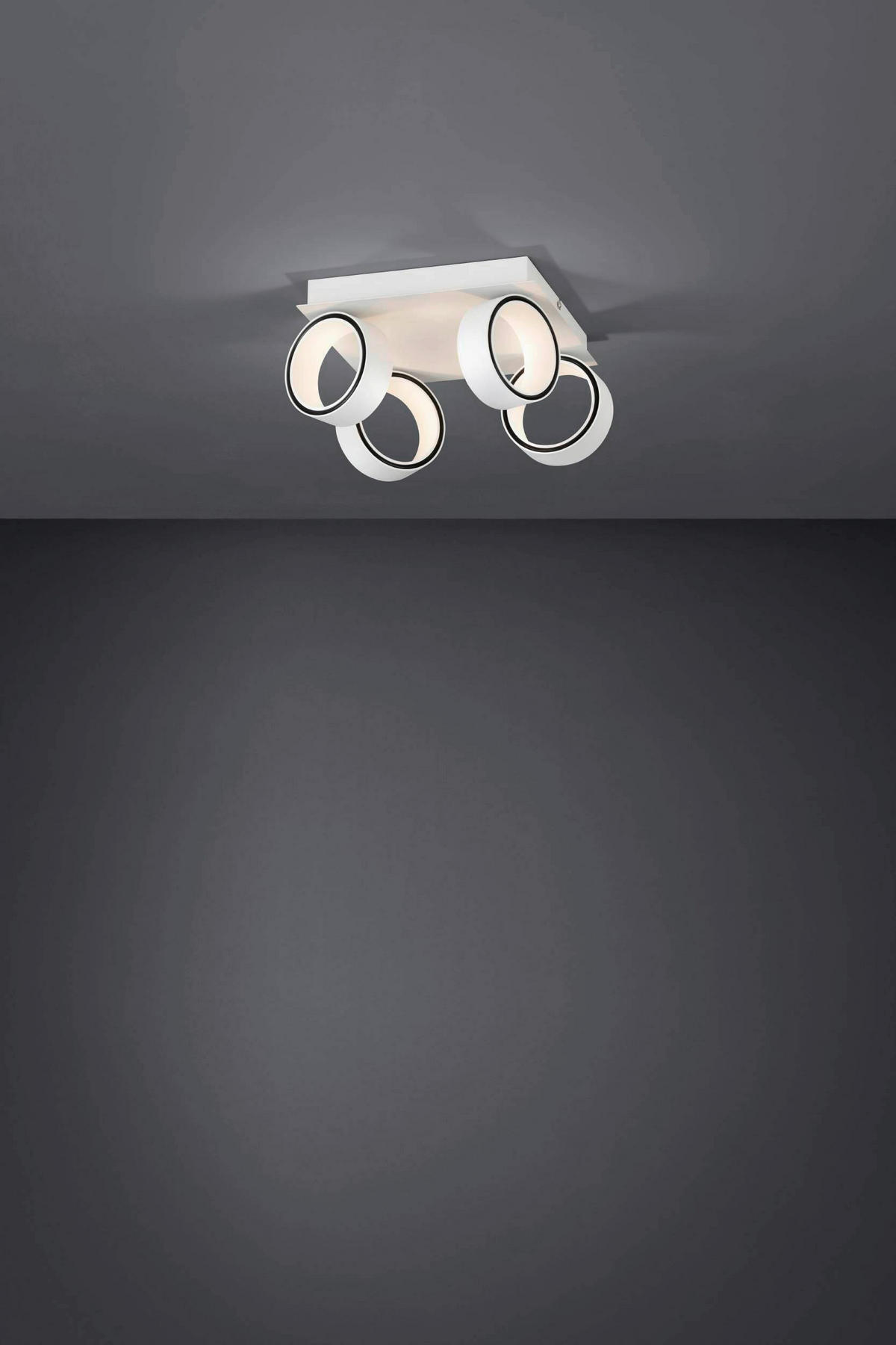 DECKENLEUCHTE 4,6 W    25/25/14,5 cm  - Weiss, Design, Metall (25/25/14,5cm) - Eglo