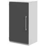 AKTENSCHRANK Anthrazit, Weiß  - Anthrazit/Weiß, Design, Holzwerkstoff (60/111,7/43cm) - Moderano