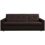SCHLAFSOFA Bard in Echtleder Dunkelbraun  - Dunkelbraun/Schwarz, KONVENTIONELL, Leder/Kunststoff (206/81/96cm) - Novel