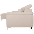 ECKSOFA Creme Flachgewebe  - Chromfarben/Creme, KONVENTIONELL, Textil/Metall (175/268cm) - Carryhome