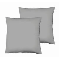 KISSENHÜLLEN-SET 40/40 cm  - Grau, Basics, Textil (40/40cm) - Fleuresse