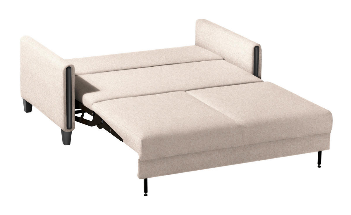 SCHLAFSOFA in Holz, Textil Schwarz, Beige  - Beige/Schwarz, Design, Holz/Textil (174/88/104cm) - Niels Andersson