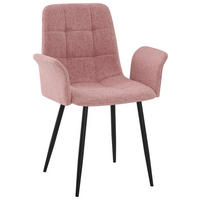 ARMLEHNSTUHL   Webstoff  - Schwarz/Rosa, Design, Textil/Metall (59/87,5/55cm) - Stylife