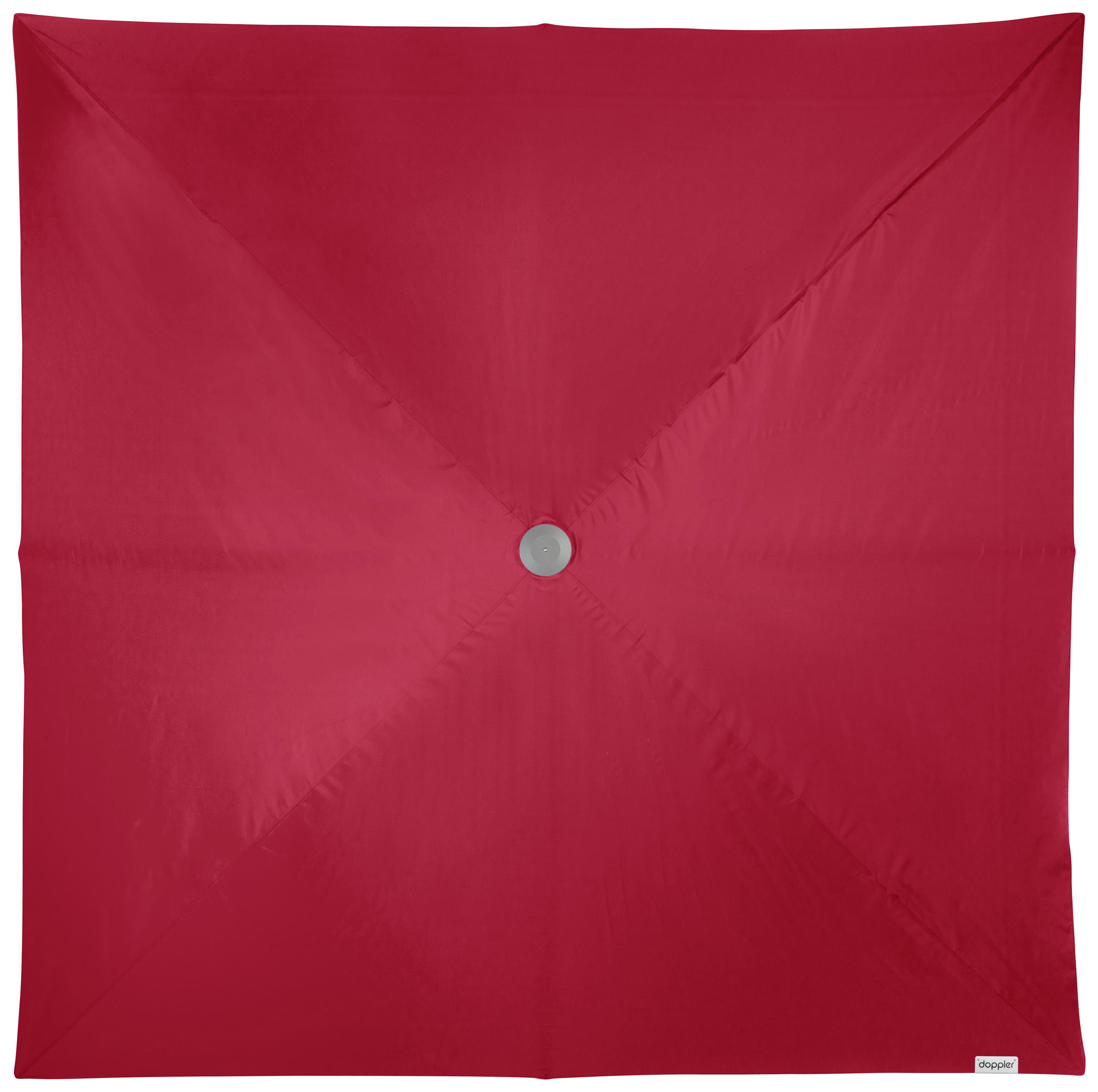 SONNENSCHIRM 400x400 cm Rot  - Rot/Alufarben, Basics, Textil/Metall (400/400cm) - Doppler
