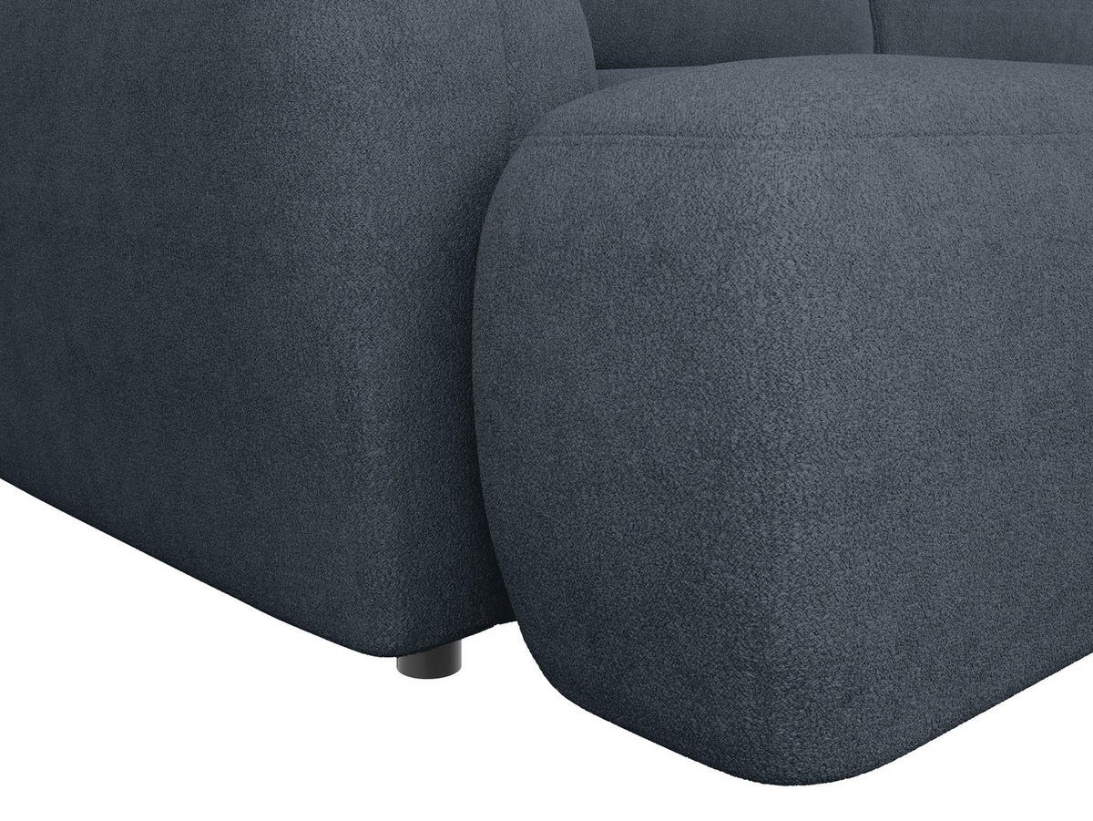 2-SITZER-SOFA Sevilla Plus Bouclé Blau  - Blau/Schwarz, Design, Kunststoff/Textil (210/92/110cm) - MID.YOU