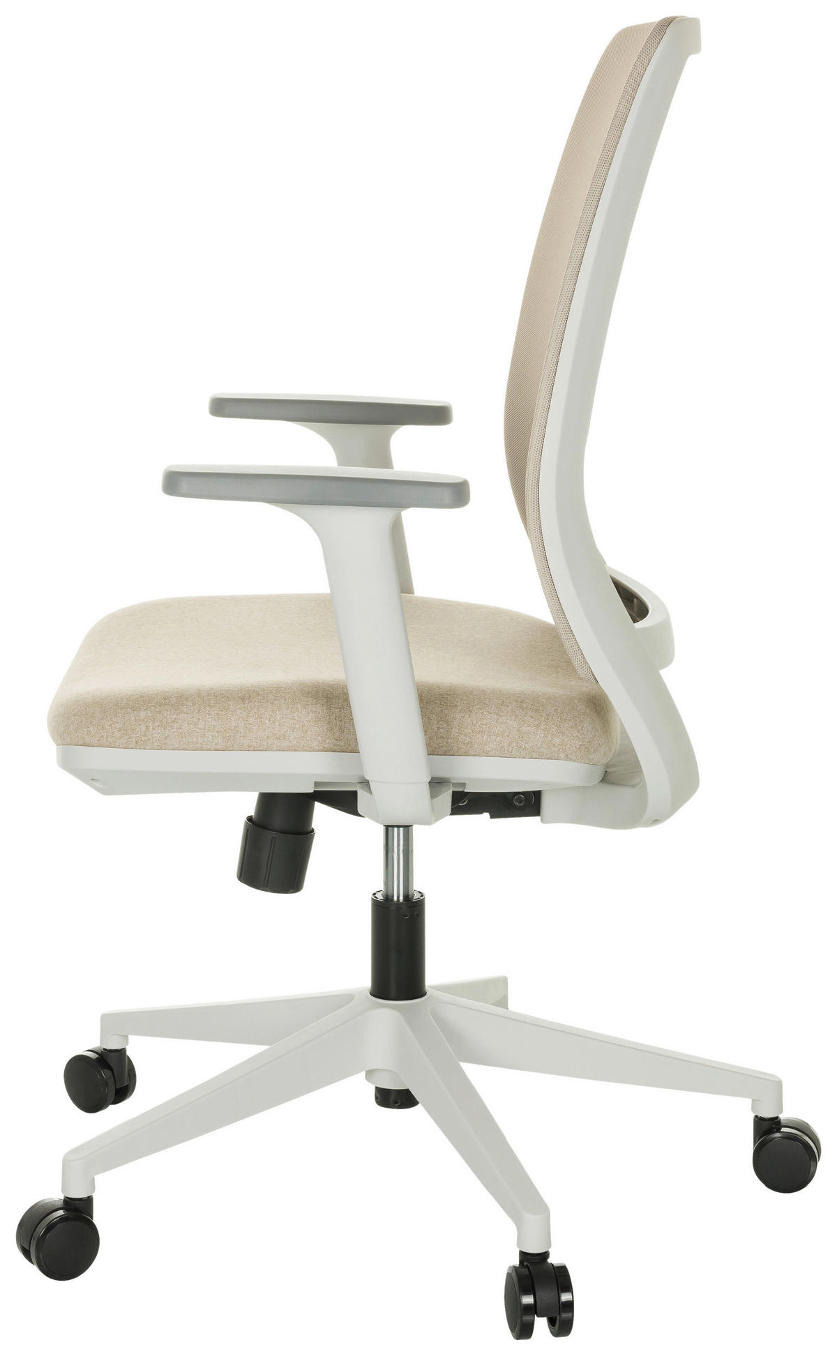 OTOČNÁ ŽIDLE, béžová - šedá/bílá, Basics, textil/plast (68/98,5-108,5/56cm) - MID.YOU