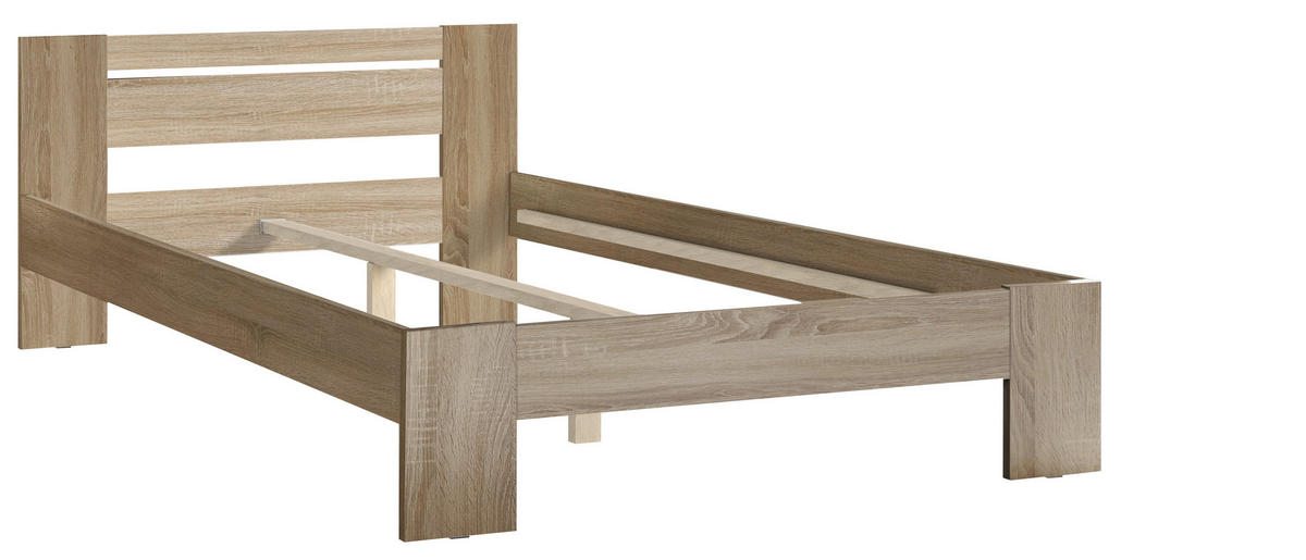 BETT 120/200 cm  in Sonoma Eiche  - Sonoma Eiche, KONVENTIONELL (120/200cm) - Boxxx