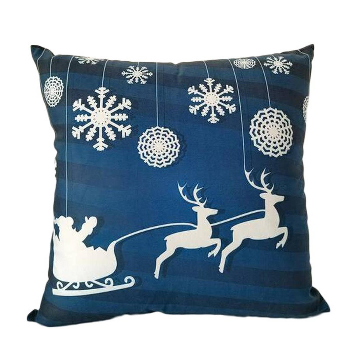DÍSZPÁRNA  - kék/fehér, Basics, textil (45/45/5cm)