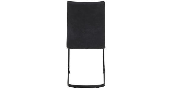 SCHWINGSTUHL in Mikrofaser - Anthrazit, Trend, Textil/Metall (42/89/59cm) - Carryhome