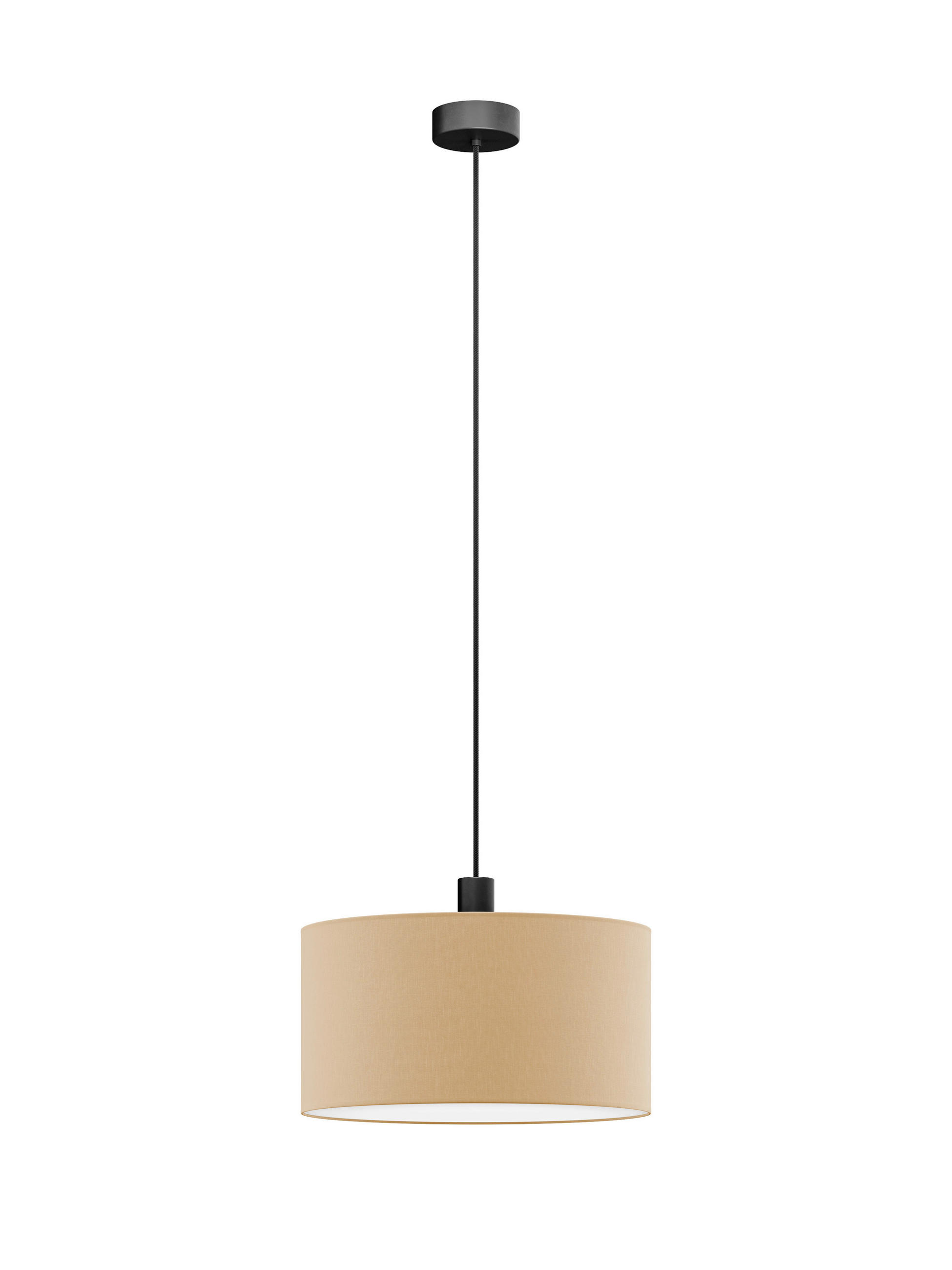 FÜGGŐLÁMPA 50/130 cm  - homok, Basics, műanyag/textil (50/130cm)