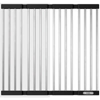 ABTROPFMATTE   - Edelstahlfarben/Schwarz, Basics, Kunststoff/Metall (46/1/42,5cm) - Blanco