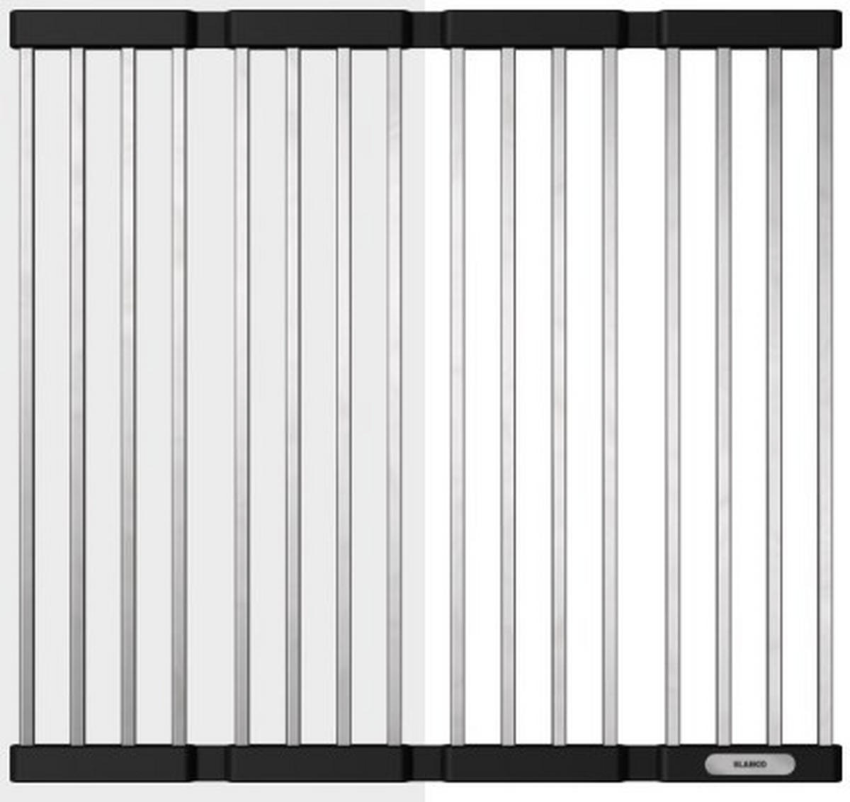 ABTROPFMATTE   - Edelstahlfarben/Schwarz, Basics, Kunststoff/Metall (46/1/42,5cm) - Blanco