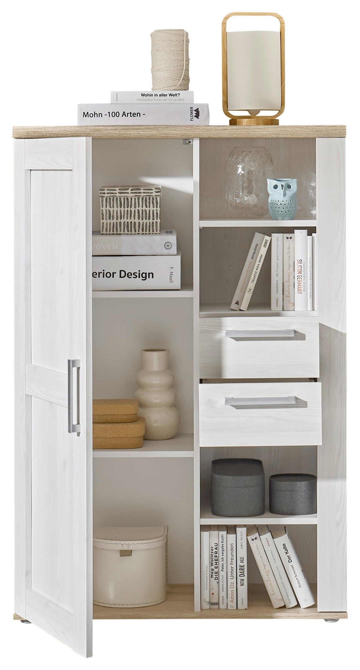 HIGHBOARD  in 90/135/38 cm  - Silberfarben/Lärchefarben, LIFESTYLE, Holzwerkstoff/Kunststoff (90/135/38cm) - MID.YOU