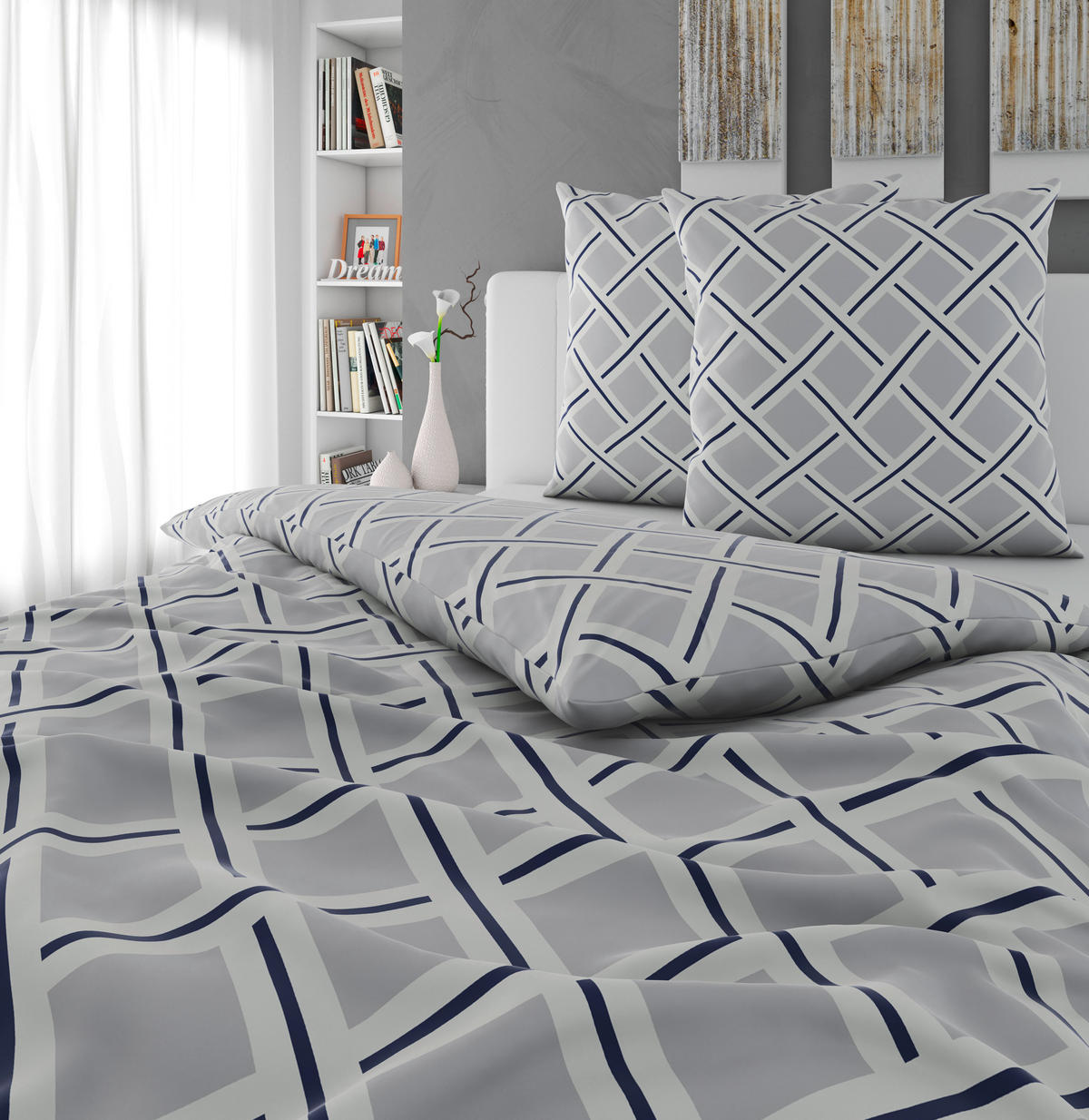 BETTWÄSCHE Satin 200/200 cm  - Silberfarben/Grau, Textil (200/200cm) - Novel