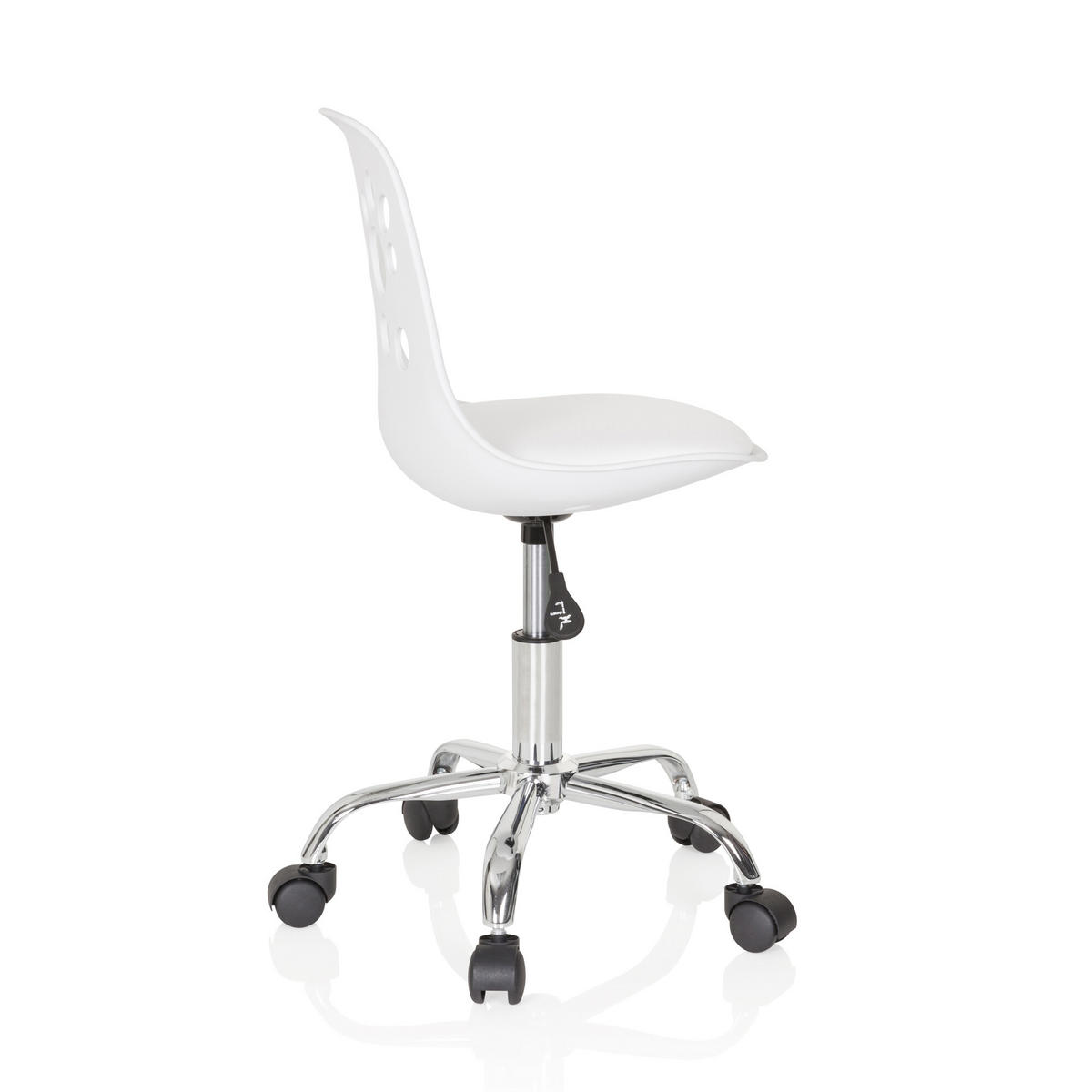 OTOČNÁ ŽIDLE PRO MLÁDEŽ, bílá - bílá, Moderní, textil/plast (40/72-82/44cm) - MID.YOU