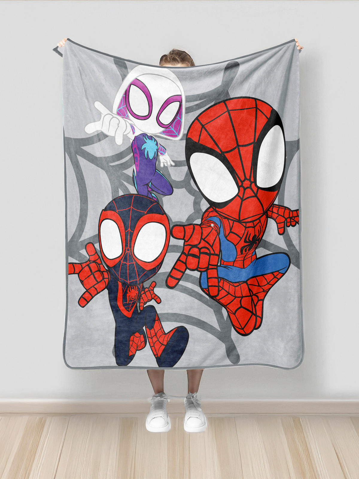 ÜBERWURF 130/150 cm  - Rot/Grau, Basics, Textil (130/150cm)
