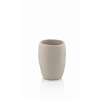ZAHNPUTZBECHER RODA  - Beige, Basics, Stein (7,5/7,5/10,5cm) - Kela