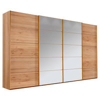 SCHWEBETÜRENSCHRANK  in Eichefarben  - Eichefarben, Natur, Glas/Holz (330/236/67cm) - Linea Natura