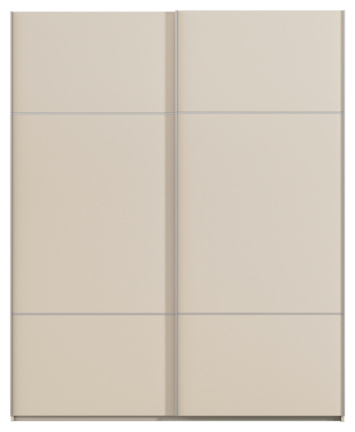 SCHWEBETÜRENSCHRANK in Champagner  - Champagner/Alufarben, Konventionell, Holzwerkstoff/Metall (181/223/68cm) - Novel