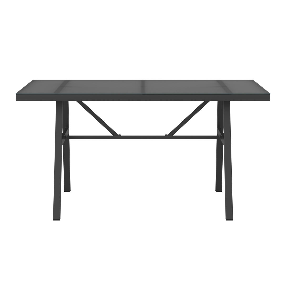 DINING-LOUNGESET 4-teilig  - Grau, MODERN, Glas/Textil (193/260cm) - Ambia Garden