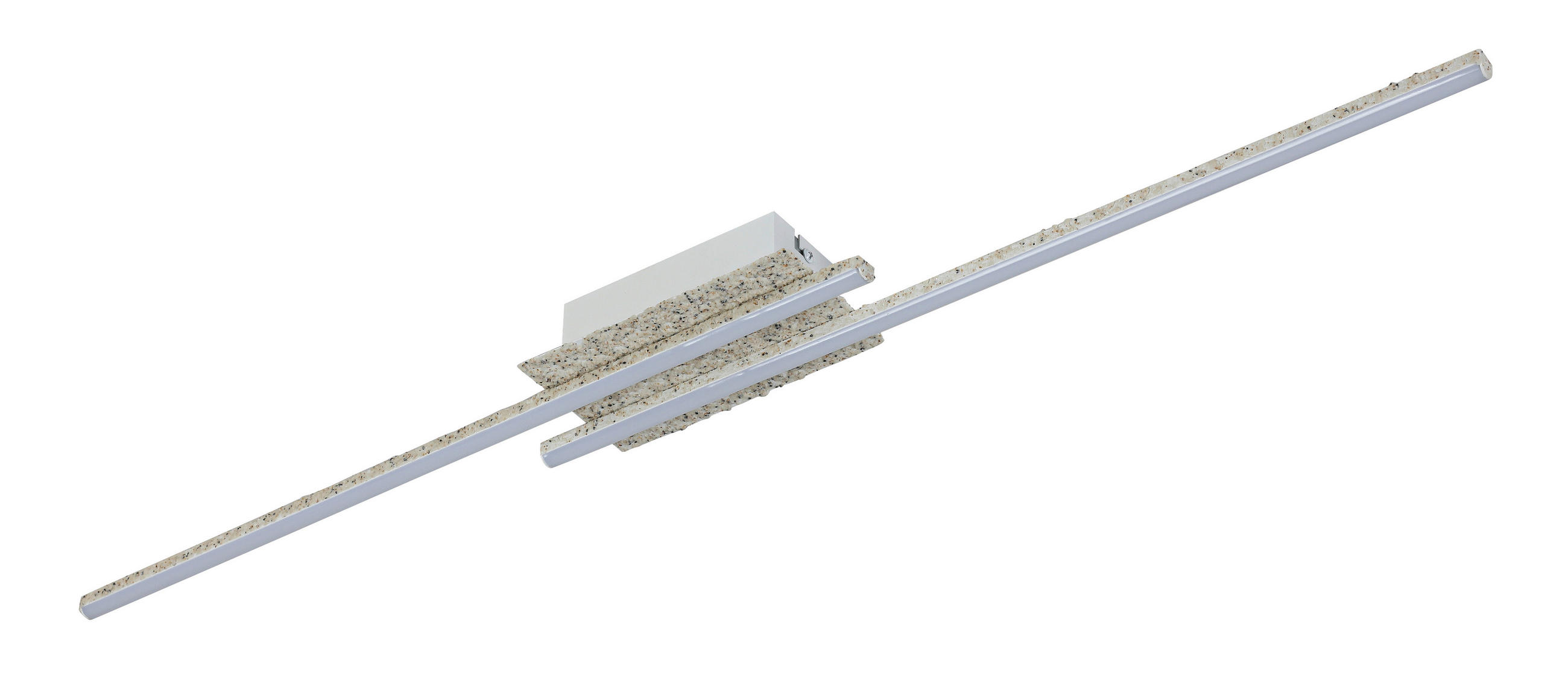 DECKENLEUCHTE 80/9/5,5 cm  - Weiß, Trend, Kunststoff/Metall (80/9/5,5cm) - Collett's Monde