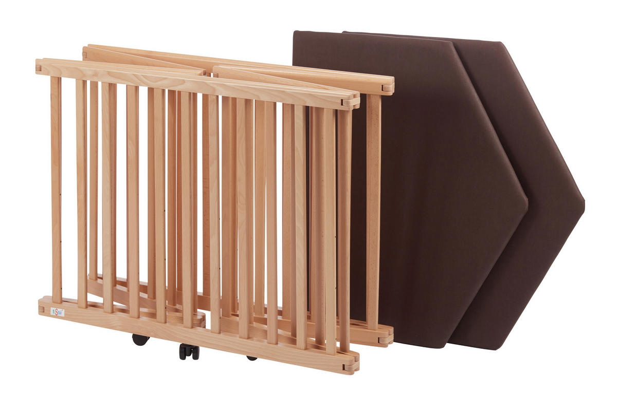 LAUFGITTER Lies   - Buchefarben, Basics, Holz (86/138/75cm) - tiSsi
