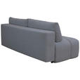 BOXSPRINGSOFA in Chenille Grau  - Schwarz/Grau, MODERN, Kunststoff/Textil (210/72/105cm) - Cantus