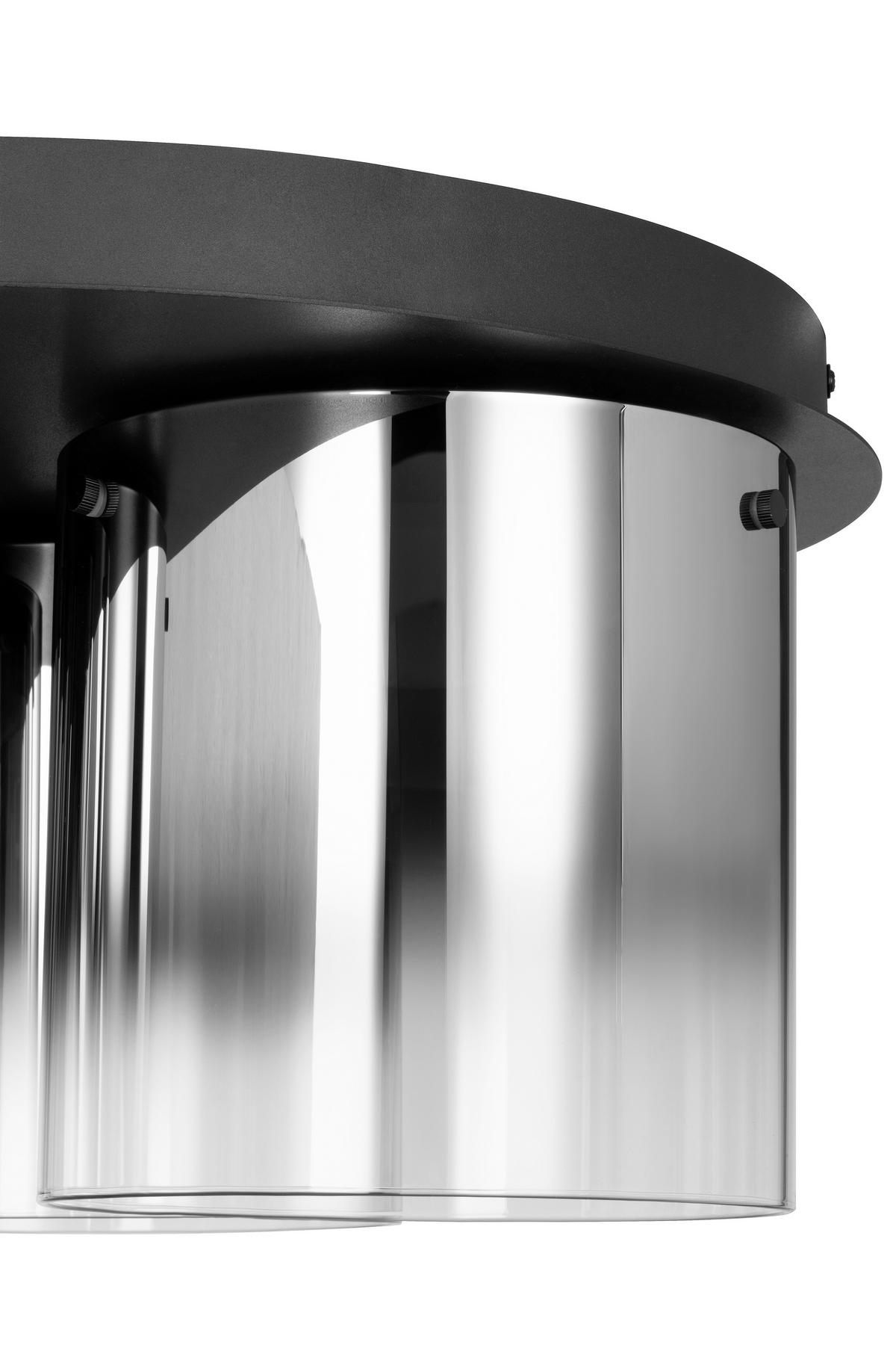 LED PLAFONJERA Baia  - crna, Dizajnerski, staklo/metal (49/25cm) - Dieter Knoll