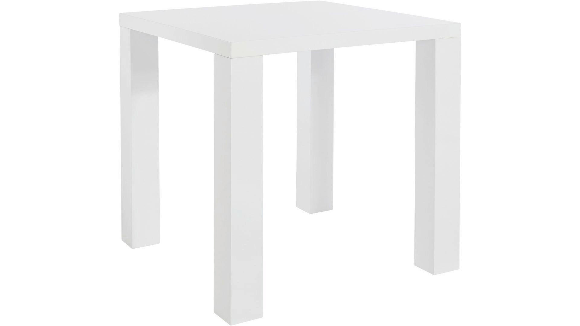 JÍDELNÍ STŮL, bílá, 80/75/80 cm - bílá, Design, kompozitní dřevo (80/75/80cm) - MID.YOU