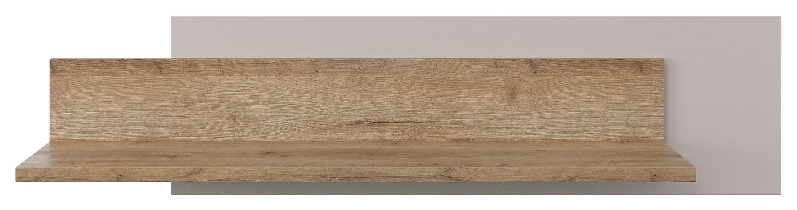 WANDBOARD in 120/30/25 cm Eichefarben, Sandfarben  - Sandfarben/Eichefarben, Modern, Holzwerkstoff (120/30/25cm) - Hom`in