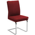SCHWINGSTUHL in Stahl Mikrofaser - Chromfarben/Bordeaux, Design, Textil/Metall (47/100/64cm) - Novel