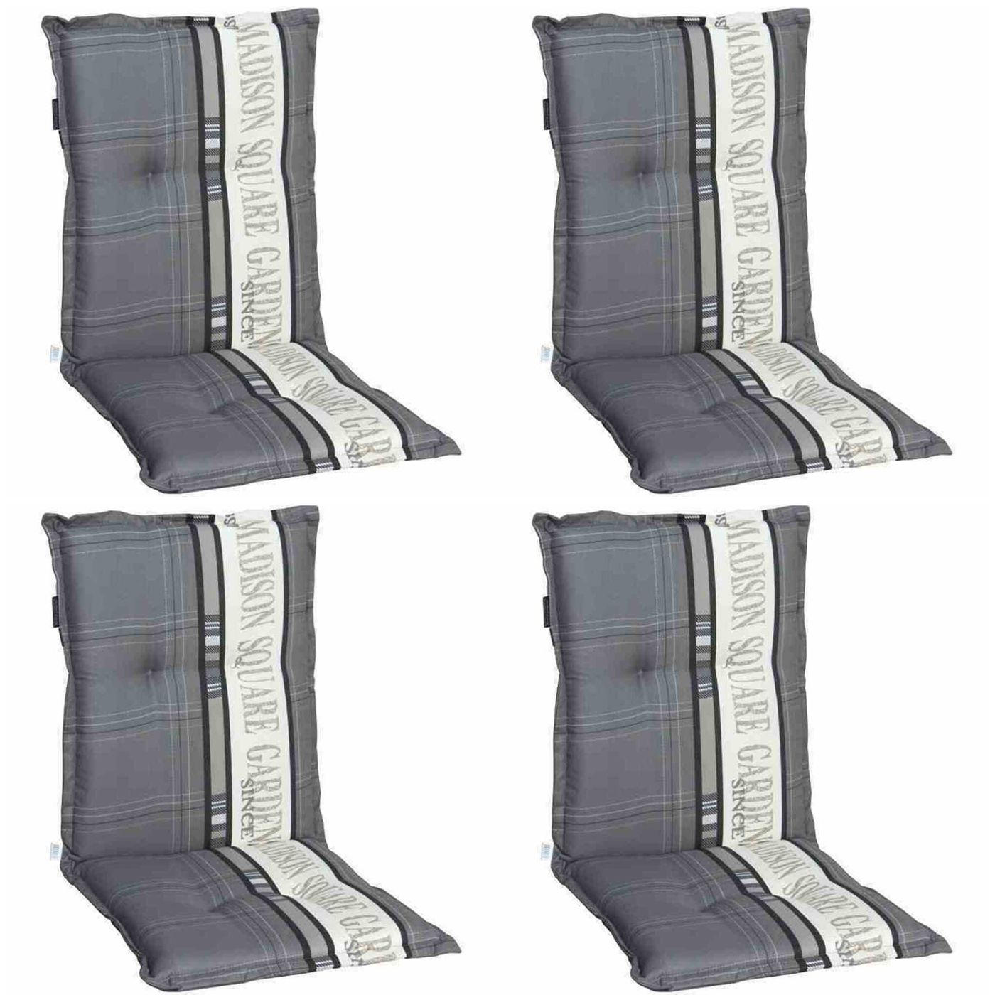 SESSELAUFLAGE in Grau Schriftzug  - Grau, KONVENTIONELL, Textil (50/8/105cm) - Ambia Garden