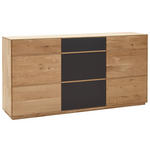 SIDEBOARD  in 177/89/42 cm  - Eichefarben/Anthrazit, Natur, Glas/Holz (177/89/42cm) - Waldwelt