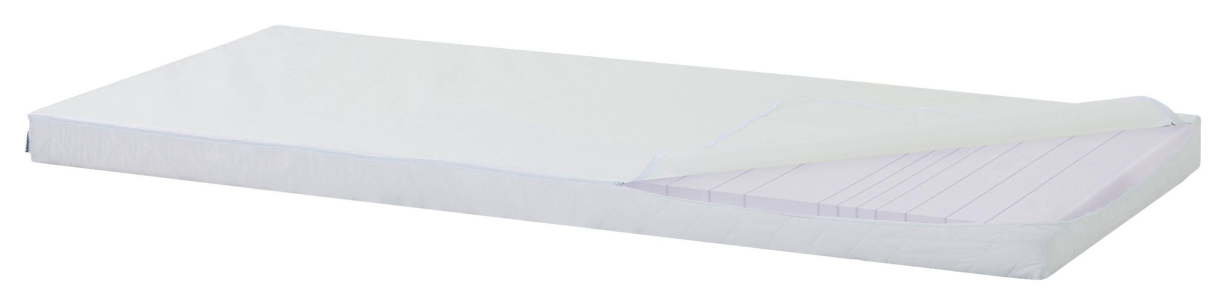 KALTSCHAUMMATRATZE 90/200 cm, Höhe ca.: 9 cm,  - Weiß, MODERN, Textil (90/200cm) - MID.YOU