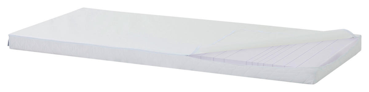 KALTSCHAUMMATRATZE 90/200 cm Höhe ca. 9 cm  - Weiß, MODERN, Textil (90/200cm) - MID.YOU