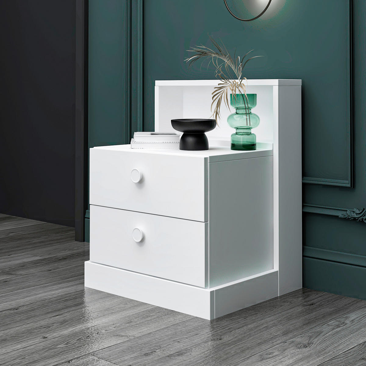 NACHTTISCH 49/62/42 cm  - Weiß, Design, Holzwerkstoff (49/62/42cm) - Livetastic