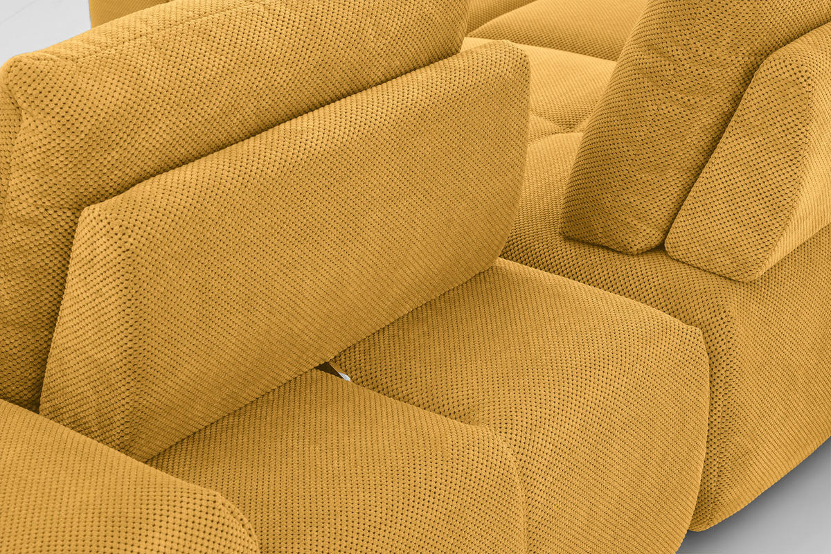 ECKSOFA in Velours Terracotta  236/326 cm  - Terracotta/Schwarz, Design, Kunststoff/Textil (236/326cm) - Xora