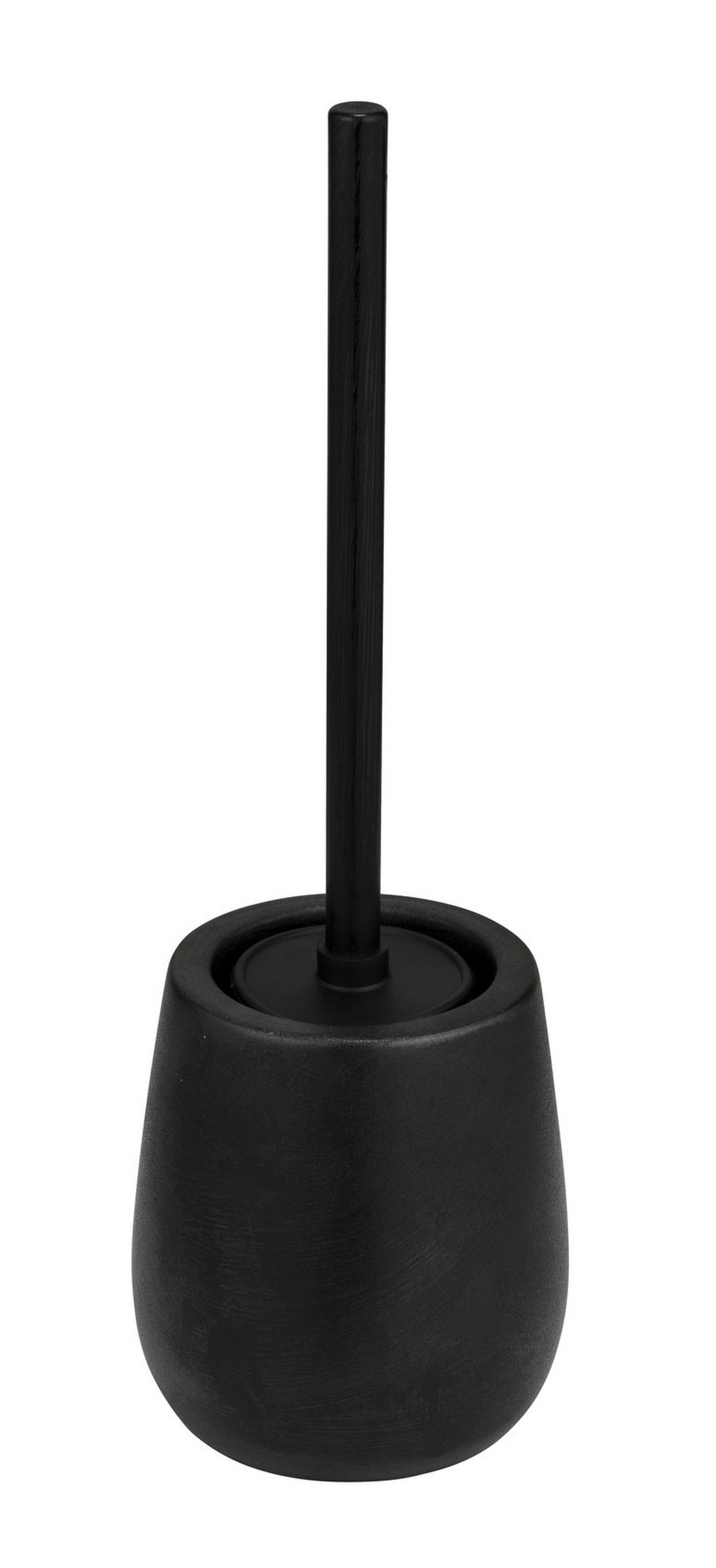 WC-BÜRSTENGARNITUR - Schwarz, Basics, Keramik/Kunststoff (10,5/39,5/10,5cm) - Wenko
