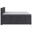 BOXSPRINGBETT 120/200 cm  in Grau  - Schwarz/Grau, KONVENTIONELL, Kunststoff/Textil (120/200cm) - Carryhome