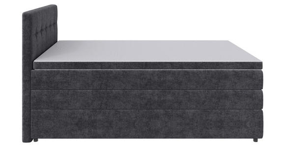 BOXSPRINGBETT 120/200 cm  in Grau  - Schwarz/Grau, KONVENTIONELL, Kunststoff/Textil (120/200cm) - Carryhome