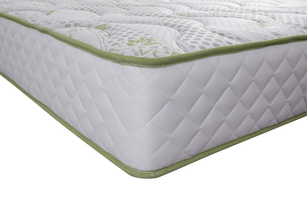 Saltea cu arcuri 180x200 cm  - alb, Basics, textil (180/200cm)
