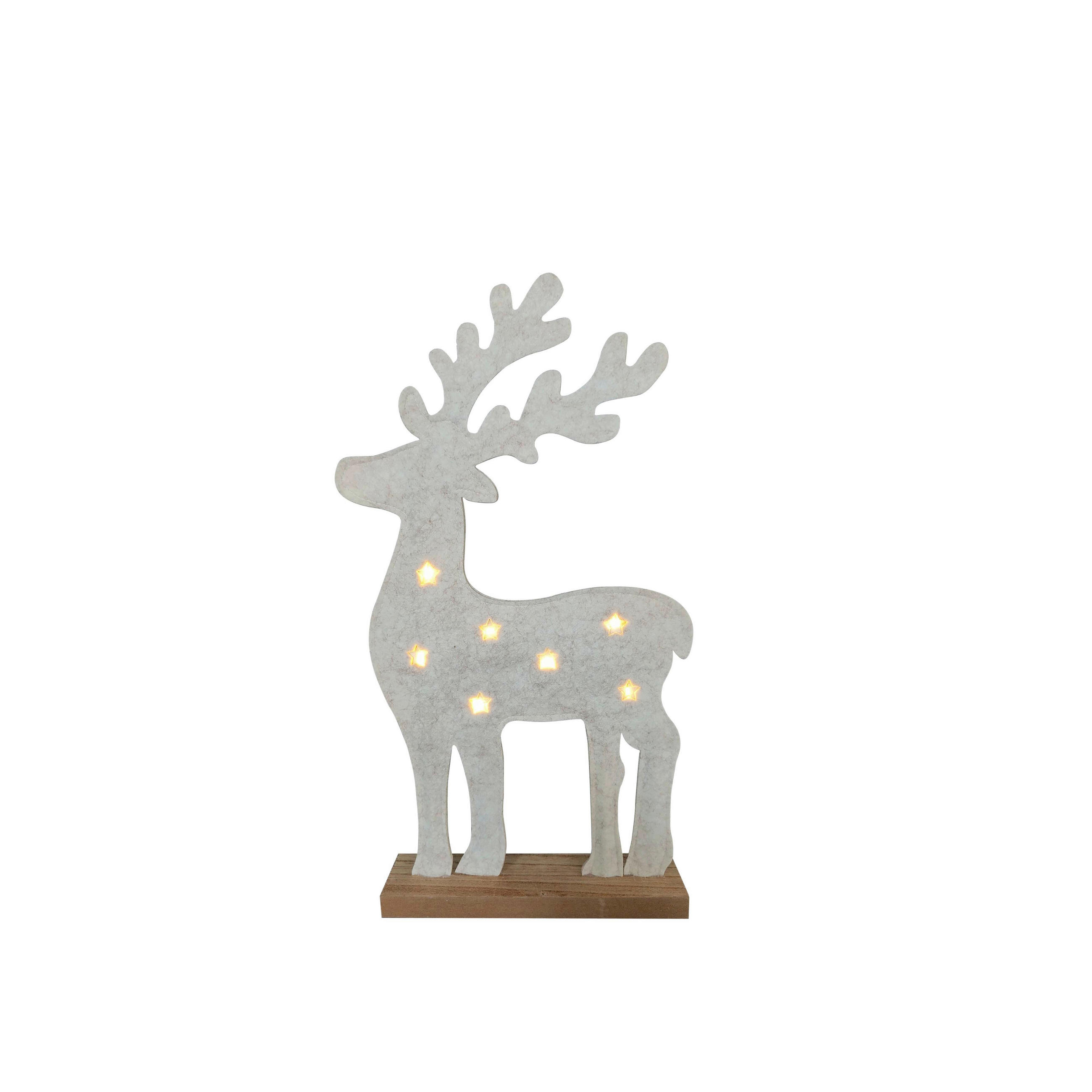 DEKORENTIER - Creme, LIFESTYLE, Holzwerkstoff/Textil (20/5/35cm) - X-Mas