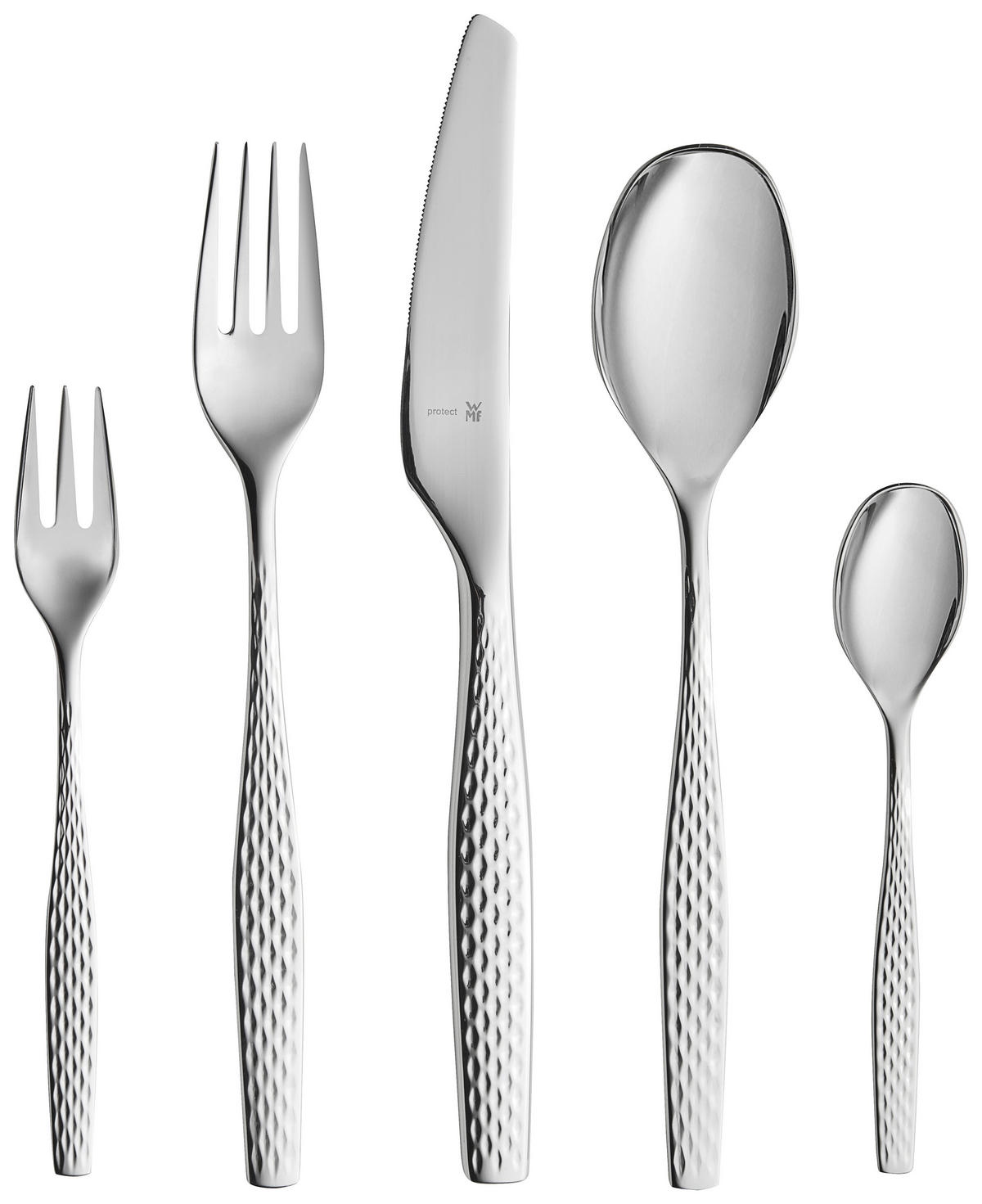 BESTECK-SET 30-teilig  Sentic  - Edelstahlfarben, Design, Metall - WMF